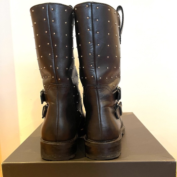 Banana Republic Leather Studded Moto Boots, Size 9,5 with original box. - Picture 4 of 7